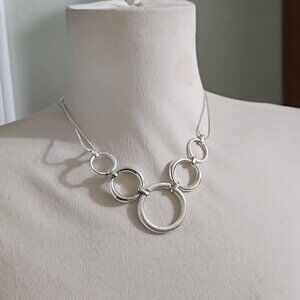 Liz Claiborne Necklace, Silvertone, NWOT